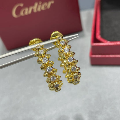 [Rosla]CLASH FULL DIAMOND MEDIUM EARRINGS