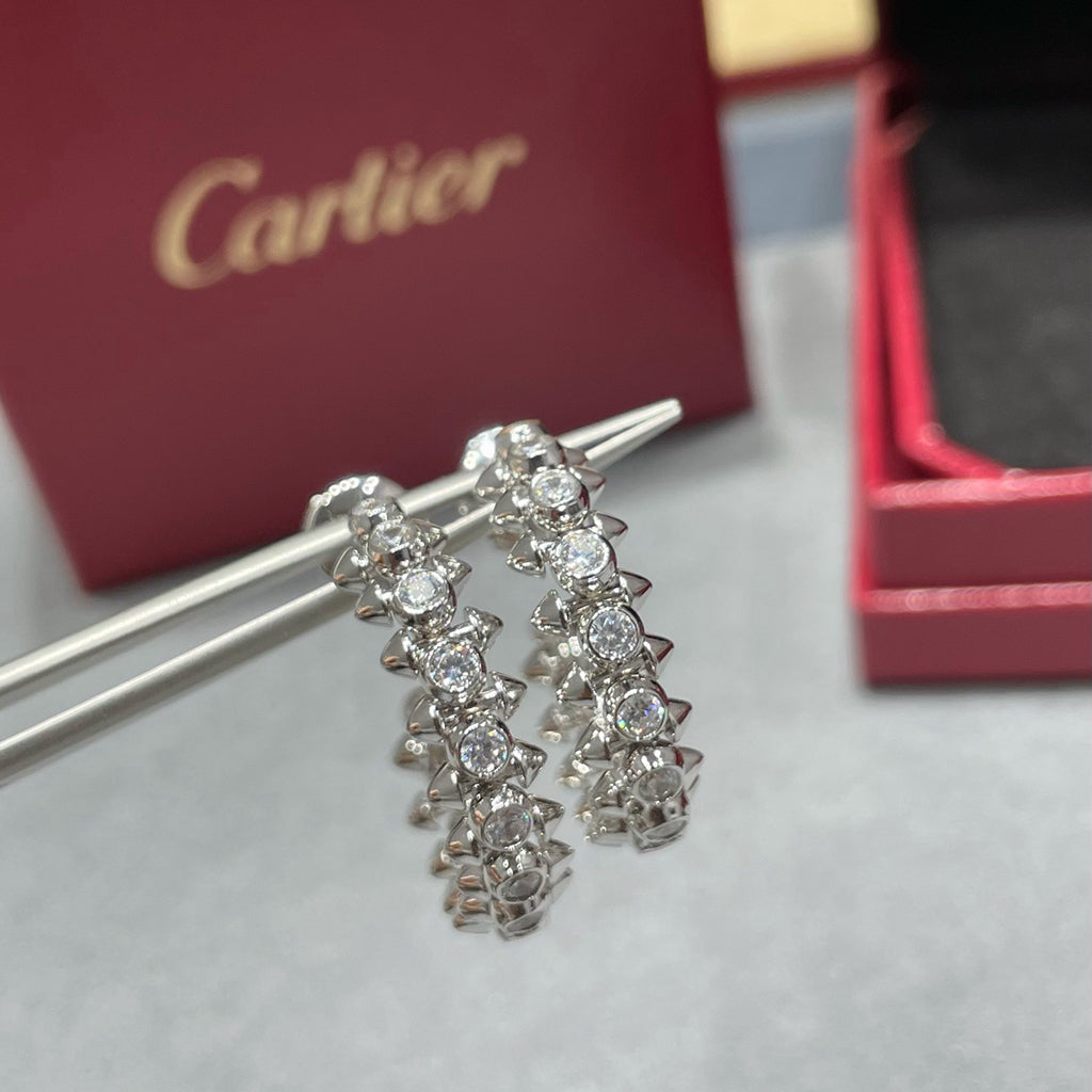 [Rosla]CLASH FULL DIAMOND MEDIUM EARRINGS