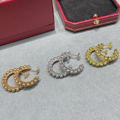 [Rosla]CLASH FULL DIAMOND MEDIUM EARRINGS
