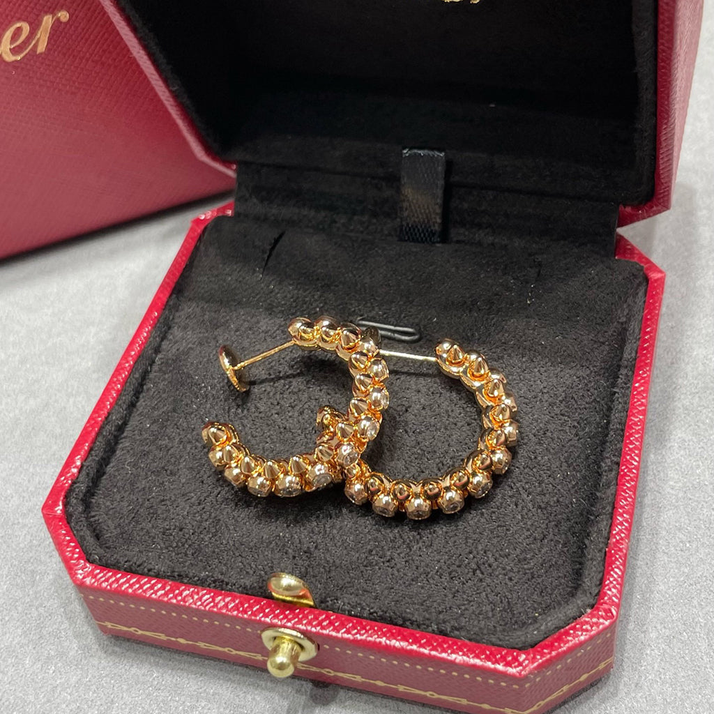 [Rosla]CLASH FULL DIAMOND MEDIUM EARRINGS