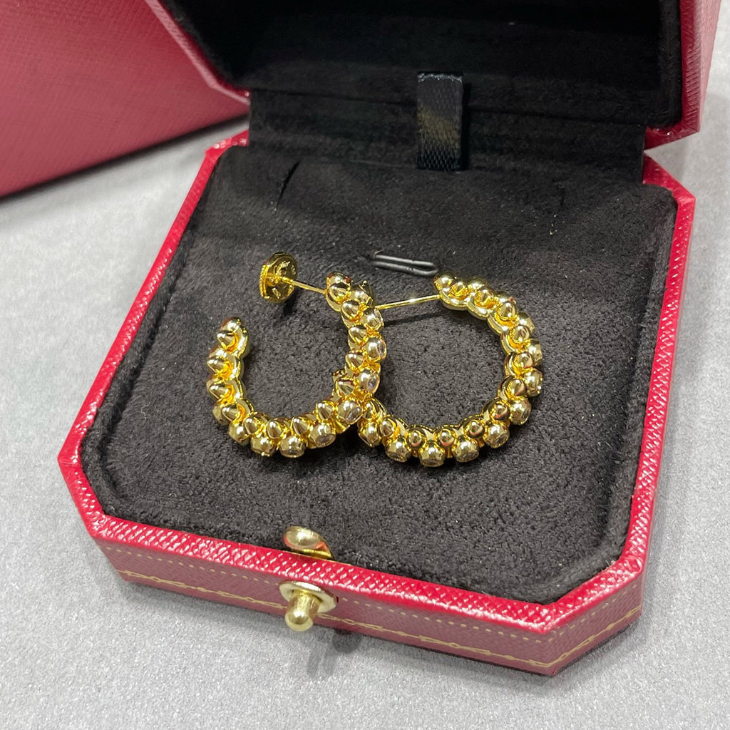 [Rosla]CLASH FULL DIAMOND MEDIUM EARRINGS