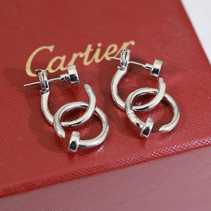 [Rosla]JUSTE NO DIAMOND DOUBLE EARRINGS
