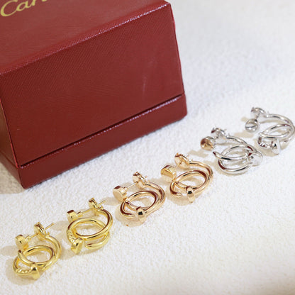 [Rosla]JUSTE NO DIAMOND DOUBLE EARRINGS