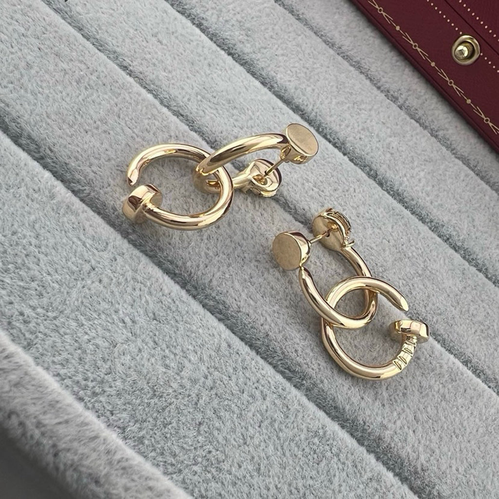 [Rosla]JUSTE NO DIAMOND DOUBLE EARRINGS