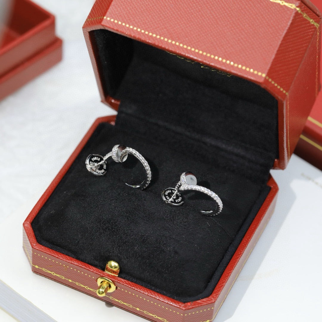 [Rosla]JUSTE FULL DIAMOND DOUBLE EARRINGS
