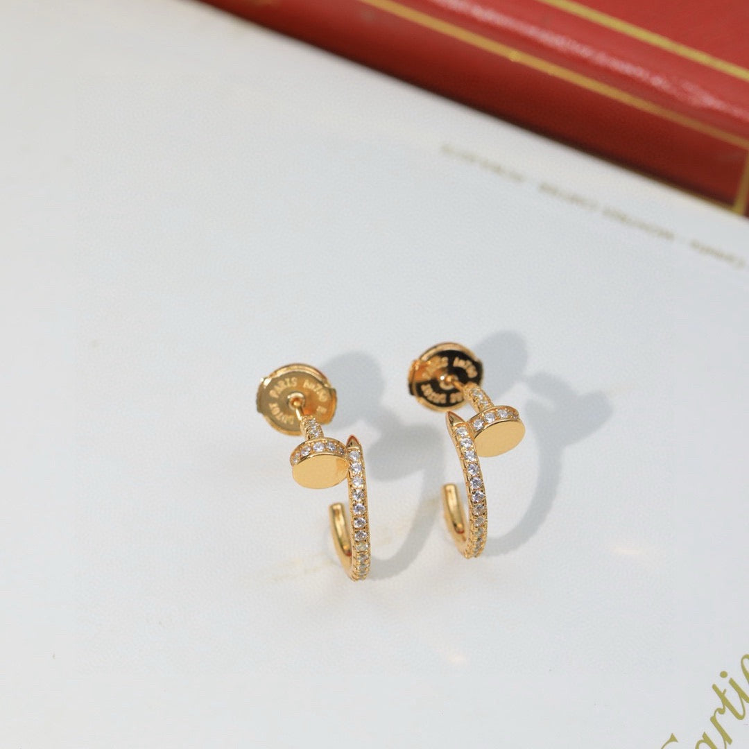 [Rosla]JUSTE FULL DIAMOND DOUBLE EARRINGS