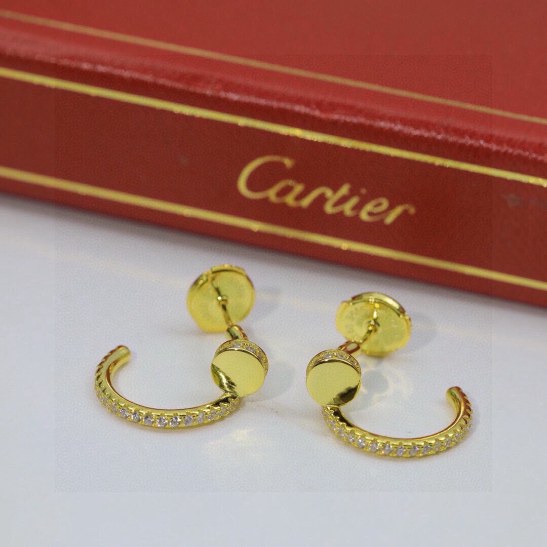 [Rosla]JUSTE FULL DIAMOND DOUBLE EARRINGS