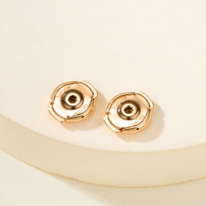 [Rosla]JUSTE HALF DIAMOND DOUBLE EARRINGS
