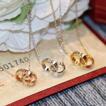[Rosla]LOVE DOUBLE RING NECKLACE