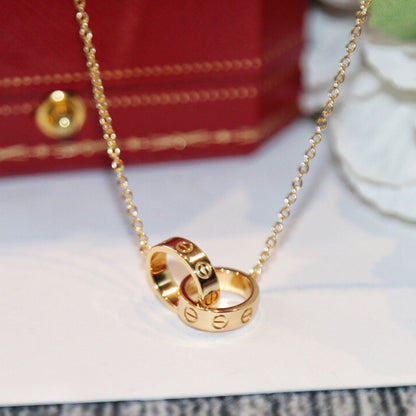 [Rosla]LOVE DOUBLE RING NECKLACE