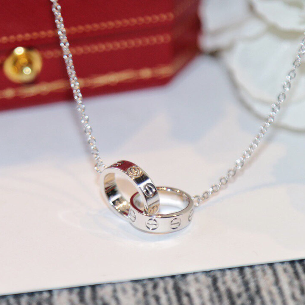 [Rosla]LOVE DOUBLE RING NECKLACE