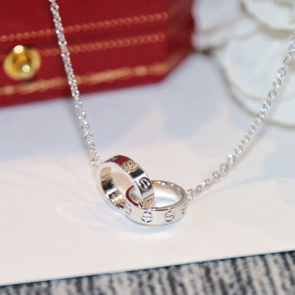 [Rosla]LOVE DOUBLE RING NECKLACE