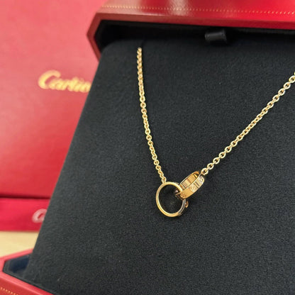 [Rosla]LOVE DOUBLE RING NECKLACE