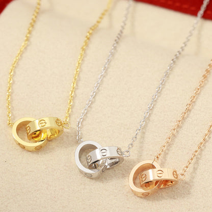 [Rosla]LOVE DOUBLE RING NECKLACE
