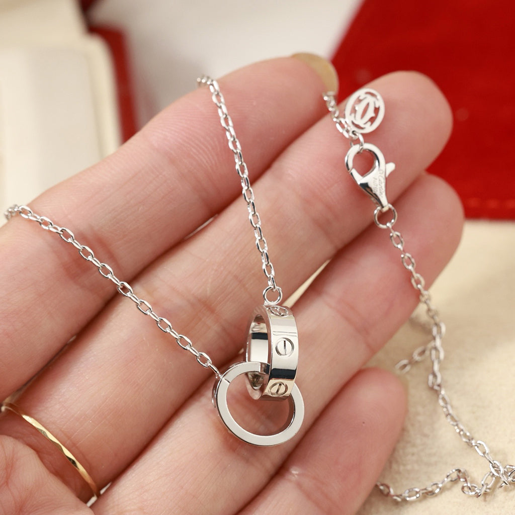 [Rosla]LOVE DOUBLE RING NECKLACE