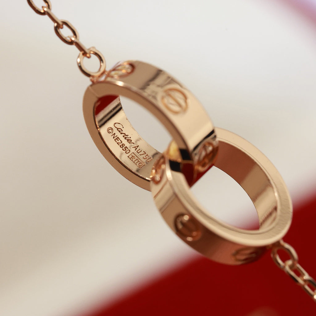 [Rosla]LOVE DOUBLE RING NECKLACE