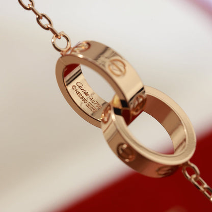 [Rosla]LOVE DOUBLE RING NECKLACE