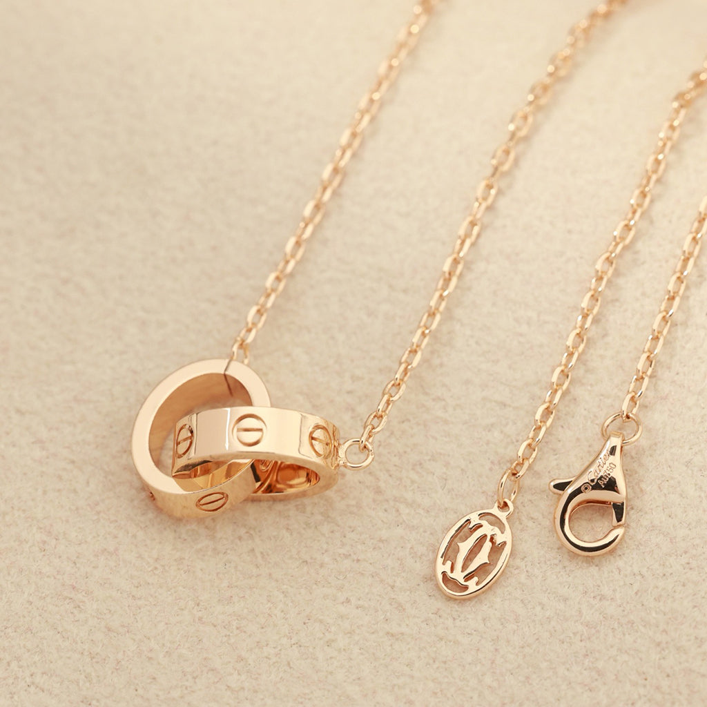 [Rosla]LOVE DOUBLE RING NECKLACE
