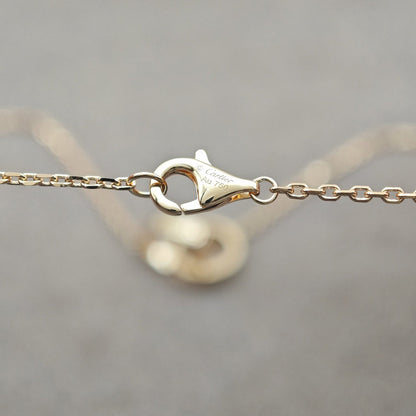 [Rosla]LOVE DOUBLE RING HALF DIAMOND NECKLACE