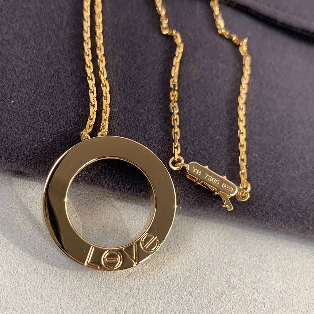 [Rosla]LOVE NECKLACE 16MM 3 DIAMONDS