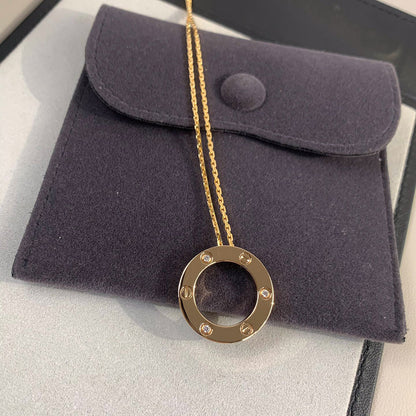 [Rosla]LOVE NECKLACE 16MM 3 DIAMONDS