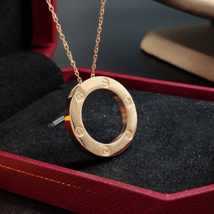 [Rosla]LOVE NECKLACE 16MM 3 DIAMONDS