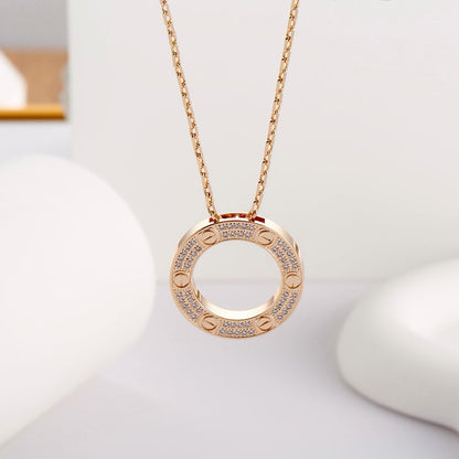 [Rosla]LOVE NECKLACE 16MM  FULL DIAMOND