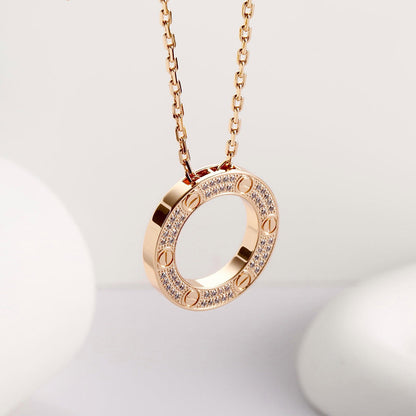 [Rosla]LOVE NECKLACE 16MM  FULL DIAMOND