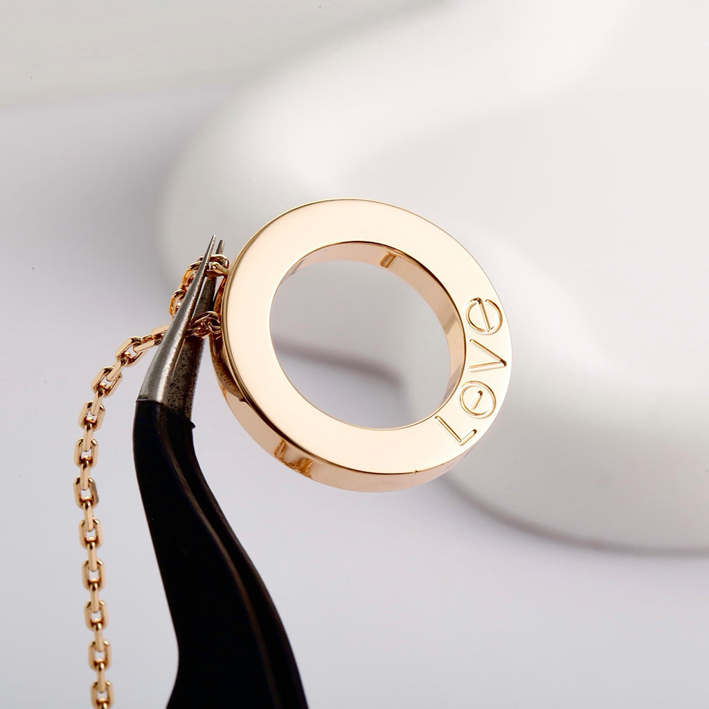 [Rosla]LOVE NECKLACE 16MM  FULL DIAMOND