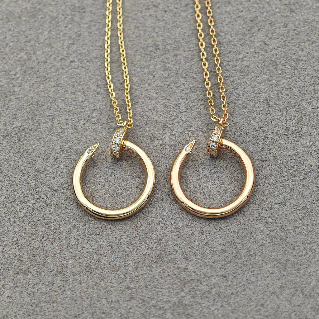 [Rosla]JUSTE NECKLACE HALF DIAMOND