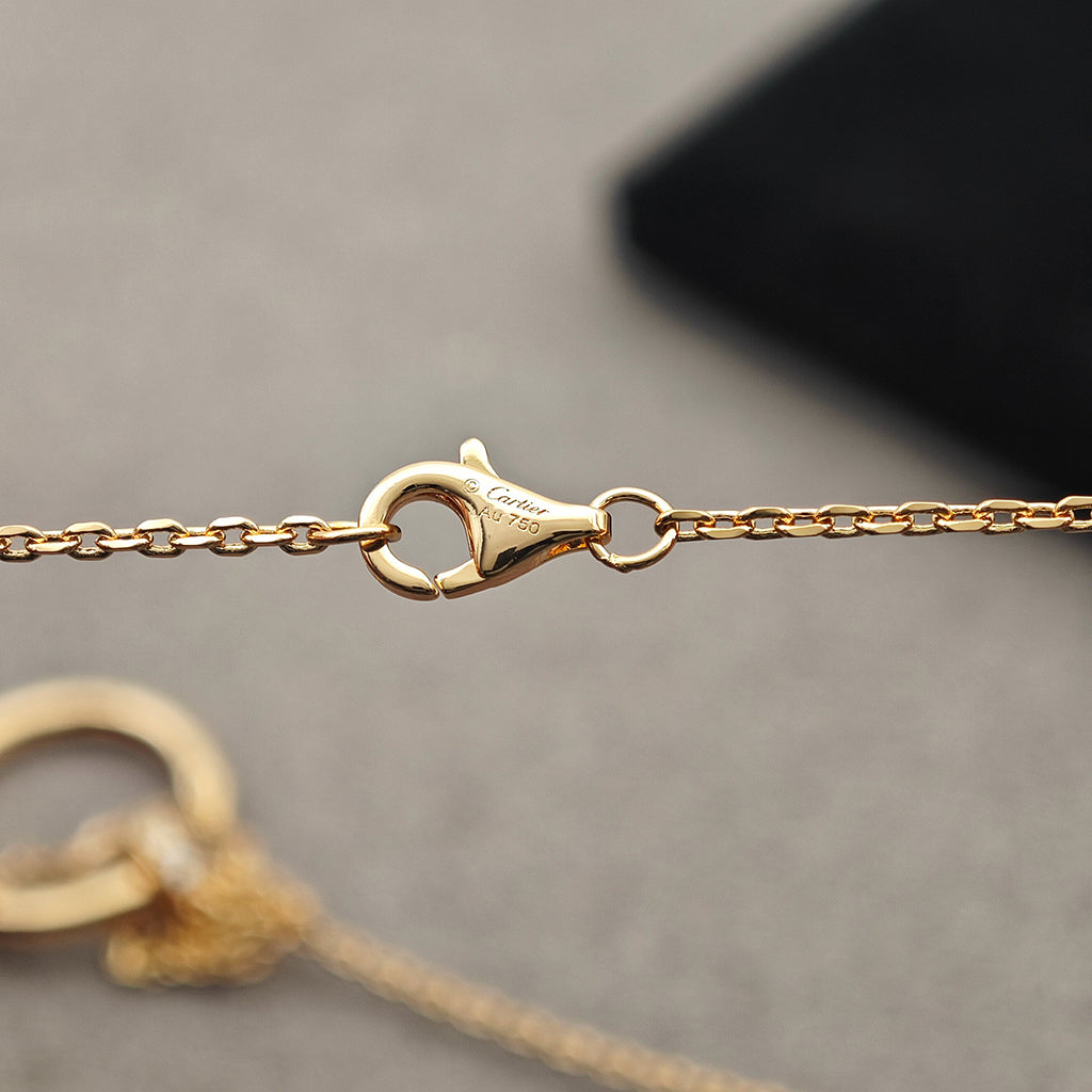 [Rosla]JUSTE NECKLACE HALF DIAMOND