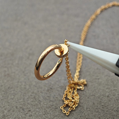 [Rosla]JUSTE NECKLACE HALF DIAMOND