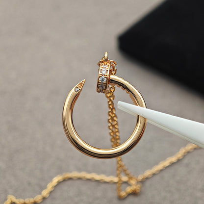 [Rosla]JUSTE NECKLACE HALF DIAMOND