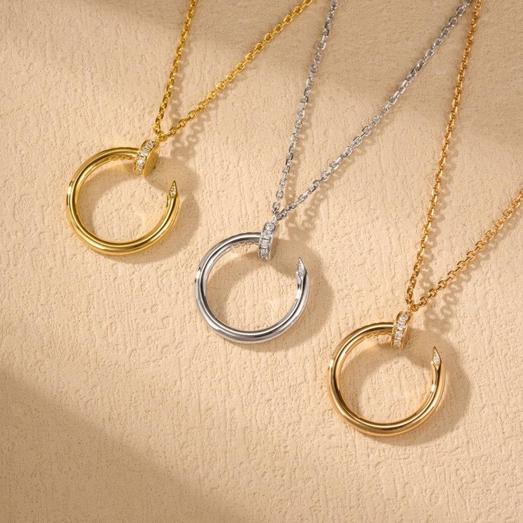 [Rosla]JUSTE NECKLACE HALF DIAMOND
