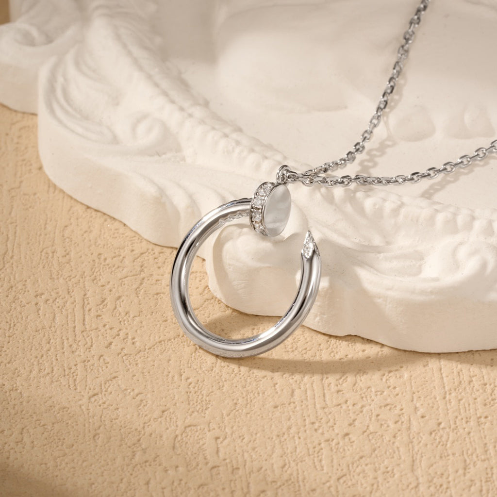 [Rosla]JUSTE NECKLACE HALF DIAMOND