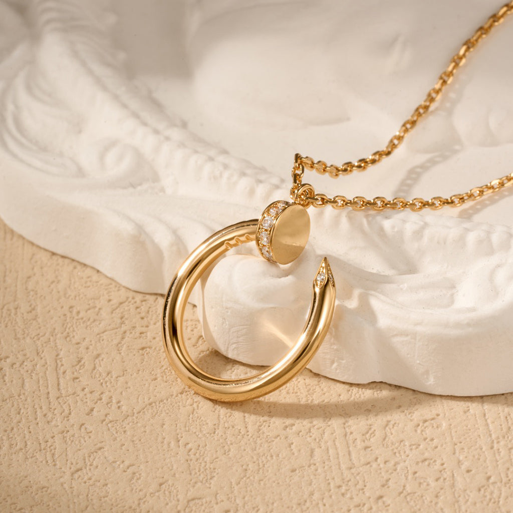 [Rosla]JUSTE NECKLACE HALF DIAMOND