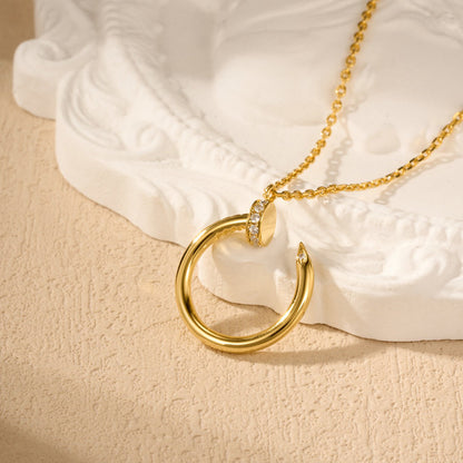 [Rosla]JUSTE NECKLACE HALF DIAMOND