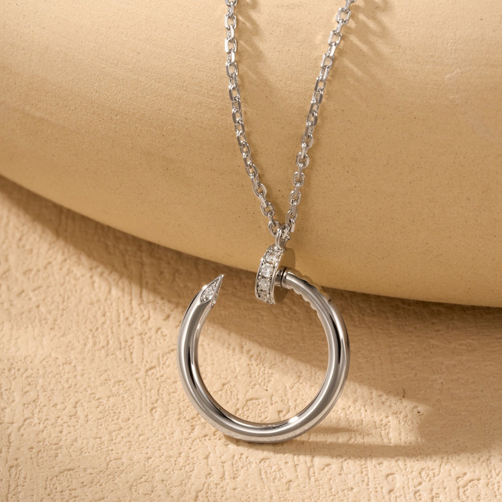 [Rosla]JUSTE NECKLACE HALF DIAMOND