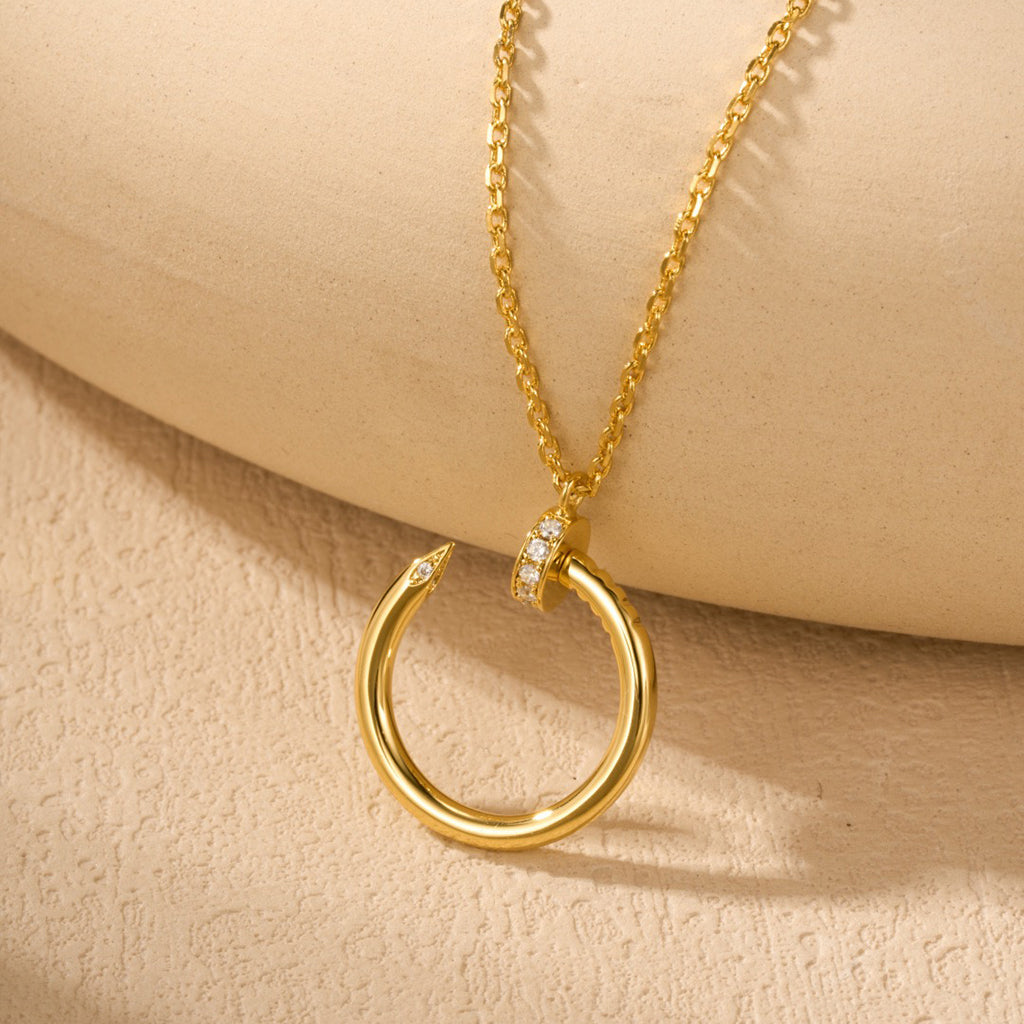 [Rosla]JUSTE NECKLACE HALF DIAMOND