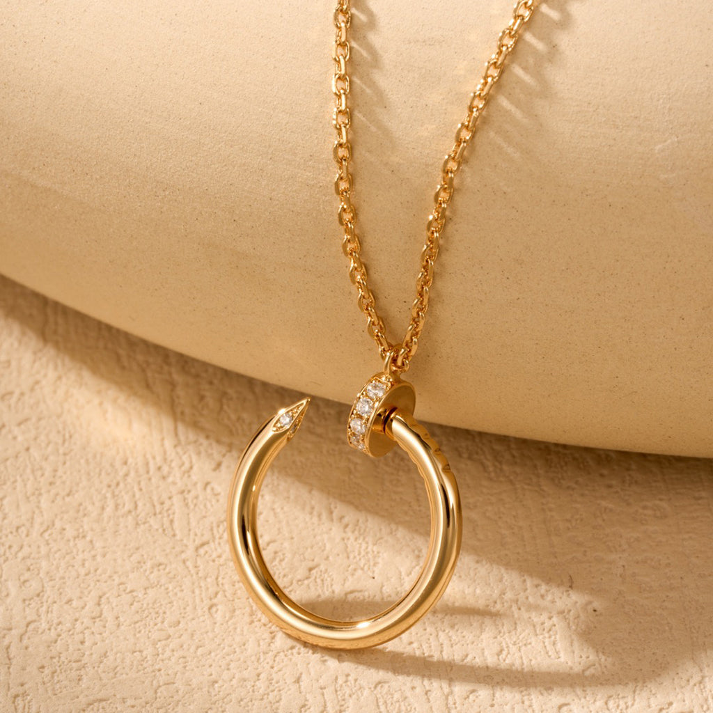[Rosla]JUSTE NECKLACE HALF DIAMOND