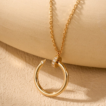 [Rosla]JUSTE NECKLACE HALF DIAMOND