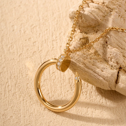 [Rosla]JUSTE NECKLACE HALF DIAMOND