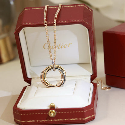 [Rosla]TRINITY MEDIUM  DIAMONDS NECKLACE