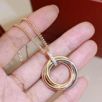 [Rosla]TRINITY MEDIUM  DIAMONDS NECKLACE