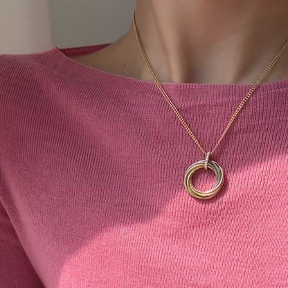 [Rosla]TRINITY MEDIUM  DIAMONDS NECKLACE
