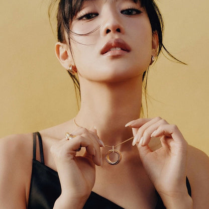 [Rosla]TRINITY MEDIUM  DIAMONDS NECKLACE