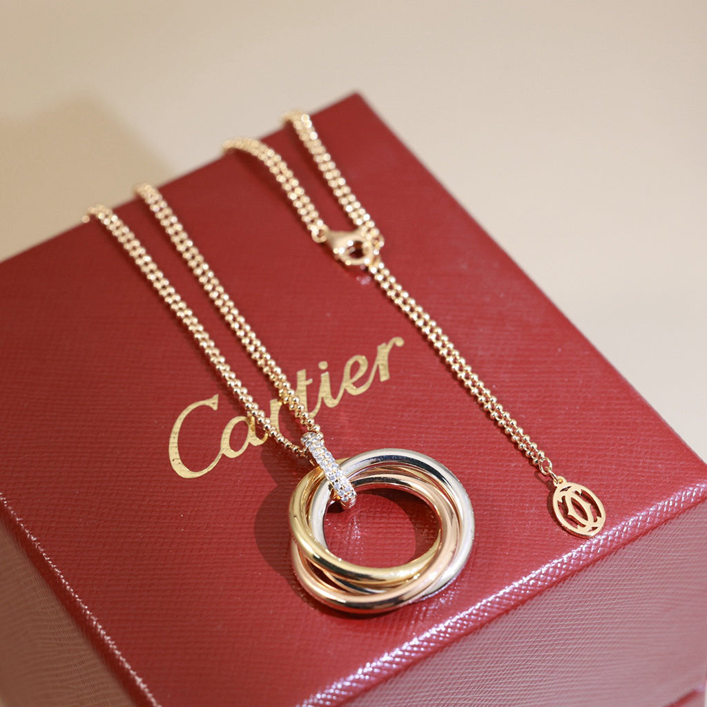 [Rosla]TRINITY MEDIUM  DIAMONDS NECKLACE