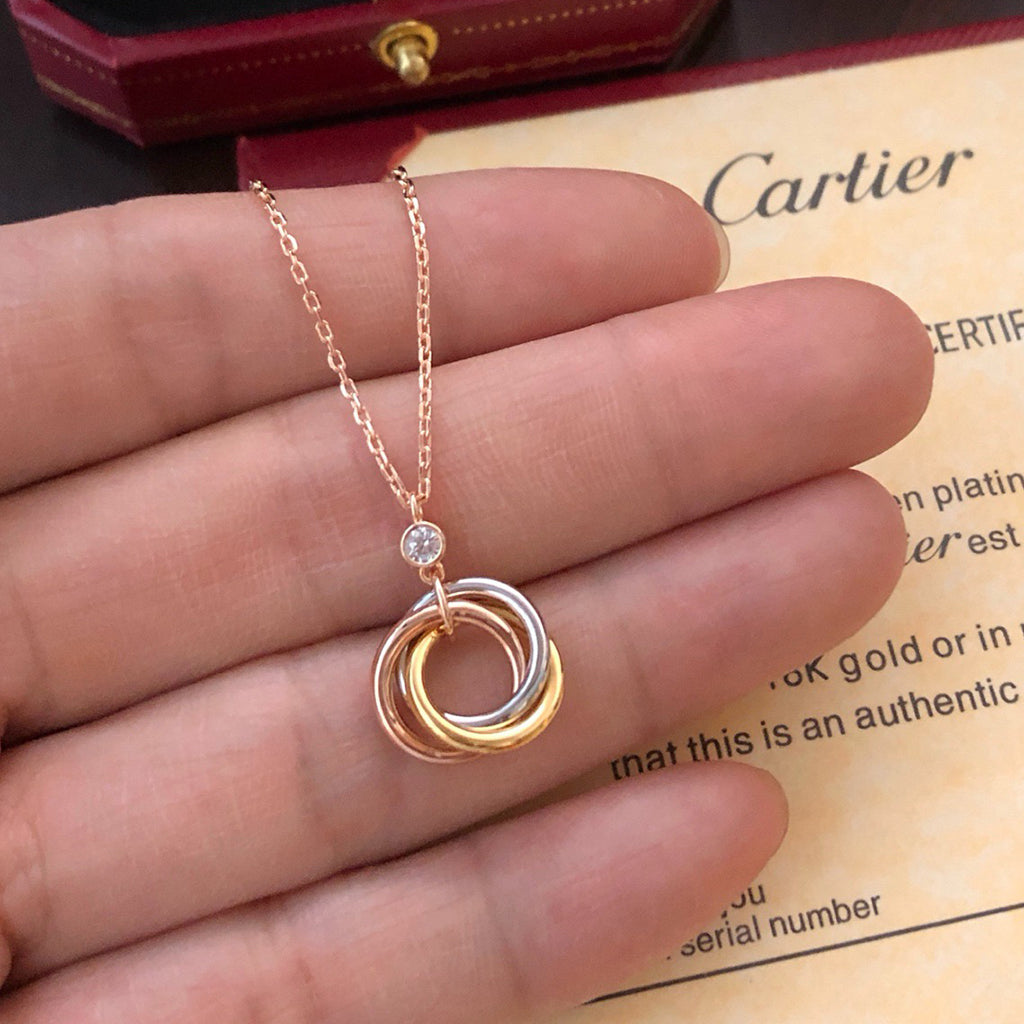 [Rosla]TRINITY  NECKLACE 1 DIAMOND