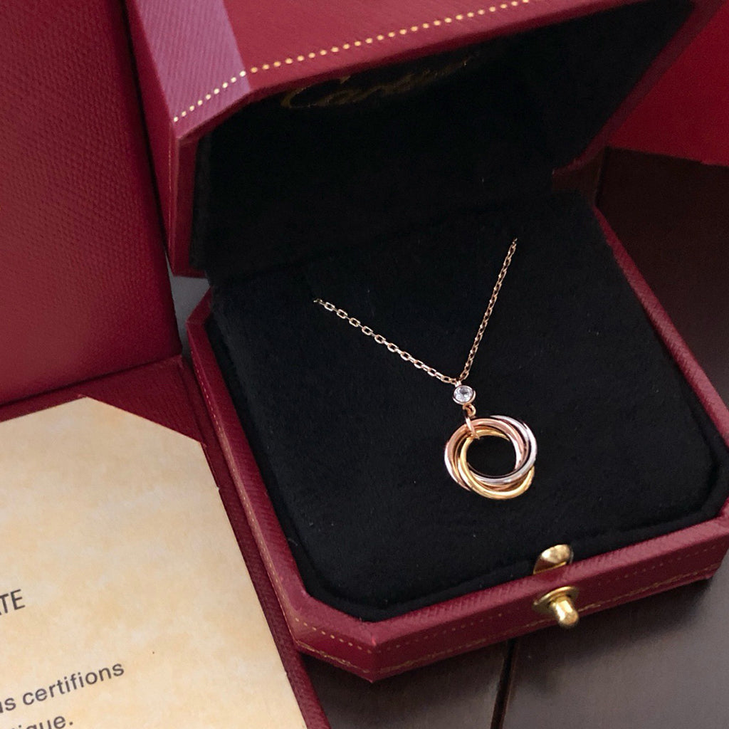 [Rosla]TRINITY  NECKLACE 1 DIAMOND