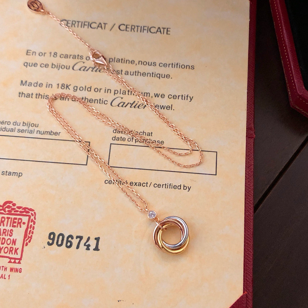 [Rosla]TRINITY  NECKLACE 1 DIAMOND
